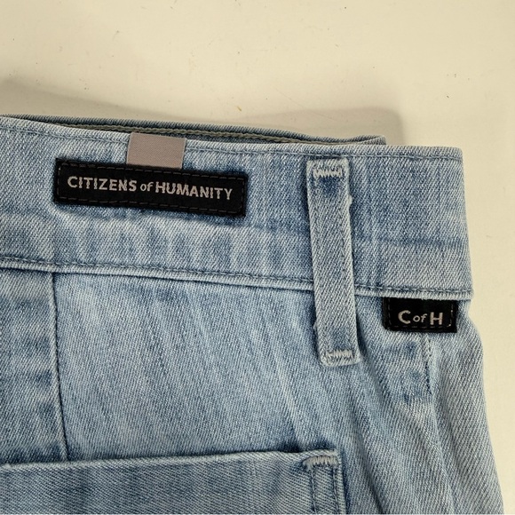 CITIZENS OF HUMANITY Leah 25 Cargo Straight Leg Light Wash Utility Denim Jeans - Picture 8 of 15